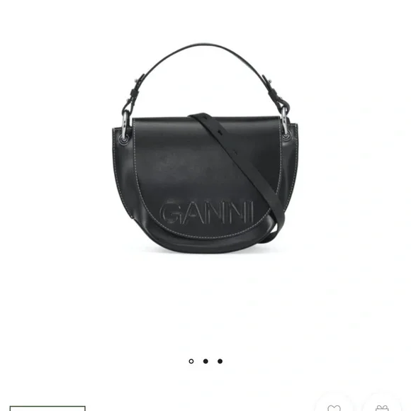 Ganni black banner bag - Picture 2 of 4